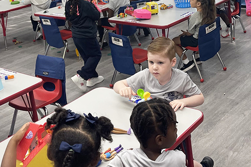 Pre kindergarten class in session