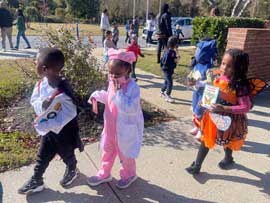 Students dressed as a storybook character