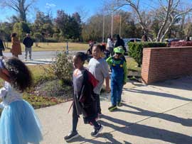 Students dressed as characters in storybooks